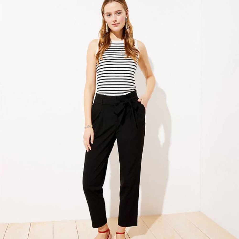 Tie Waist Slim Pants